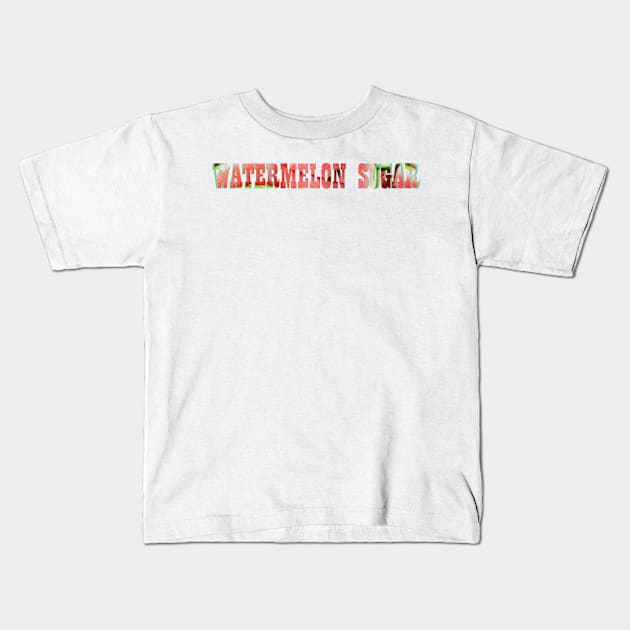 WATERMELON SUGAR Kids T-Shirt by EmikoNamika